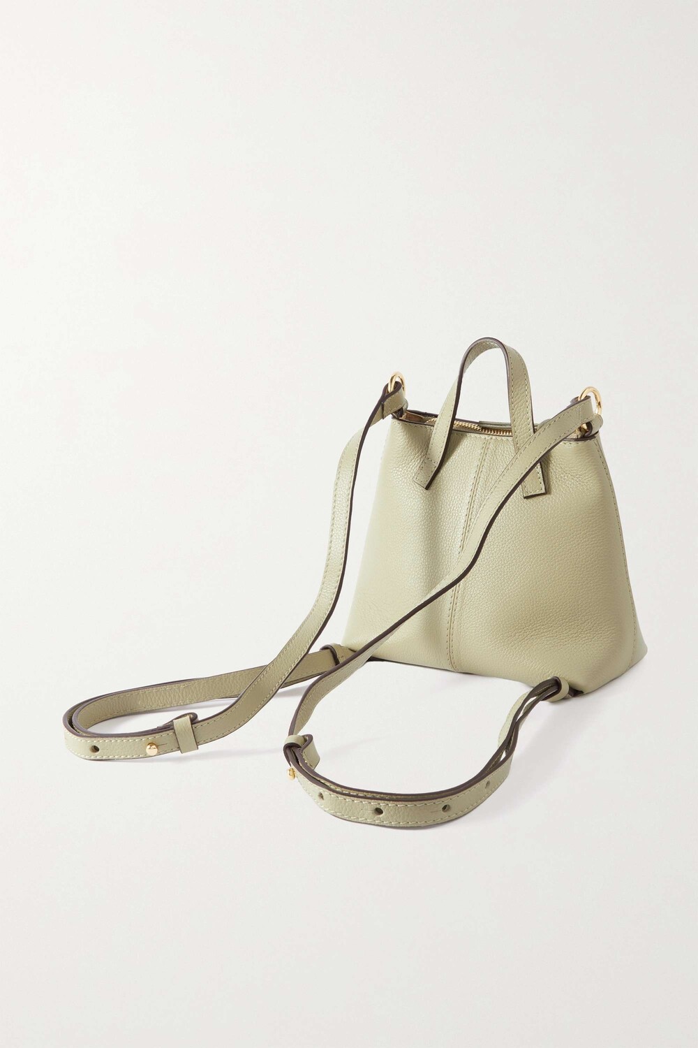 

SEE BY CHLOÉ Мини-рюкзак Joan из фактурной кожи с замшевой отделкой, зеленвый