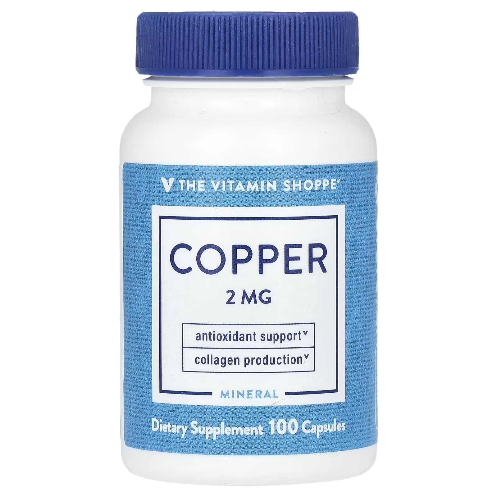 Медь The Vitamin Shoppe 2 мг, 100 капсул