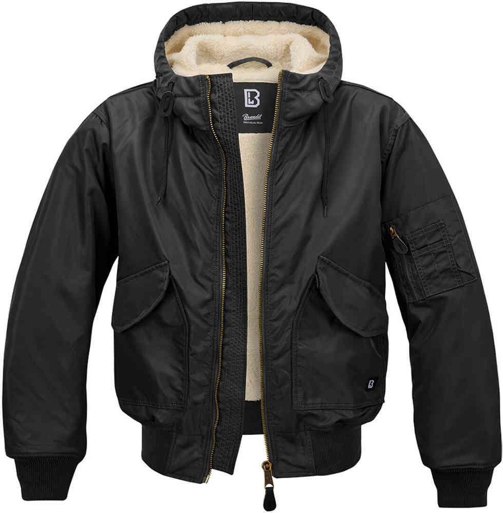 Куртка CWU с капюшоном Brandit, черный куртка brandit jacke cwu jacket черный