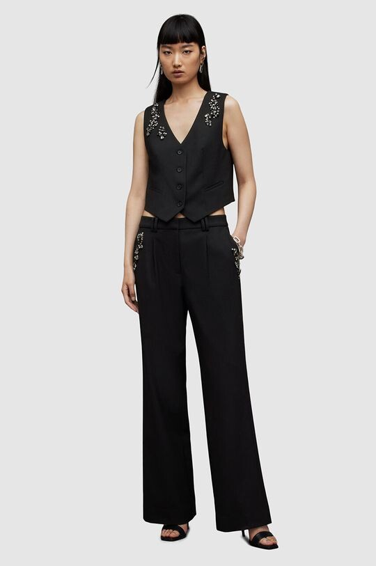 

Брюки Atlas из смесовой шерсти AllSaints, черный