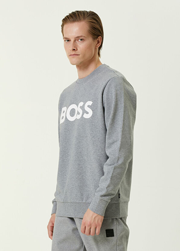 

Серый свитшот с логотипом Boss