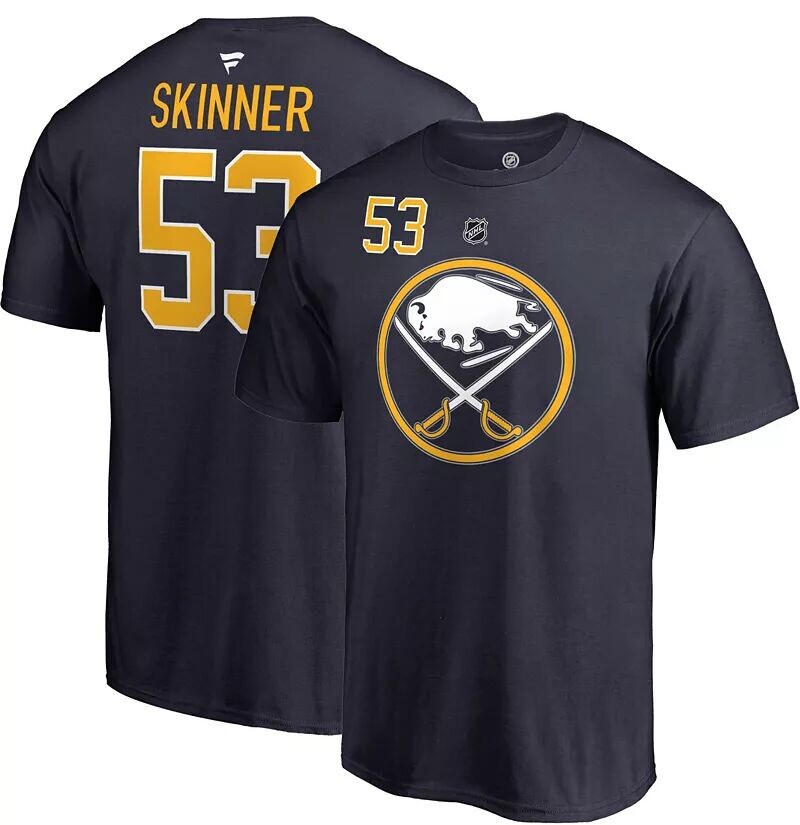 

Мужская футболка НХЛ Buffalo Sabers Jeff Skinner #53 темно-синего цвета с игроком