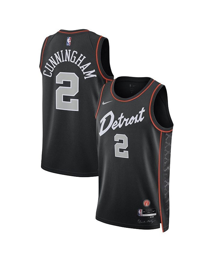 

Мужская и женская футболка Cade Cunningham Black Detroit Pistons 2023/24 Swingman — City Edition Nike, цвет Black