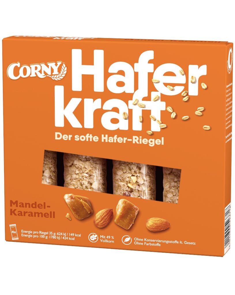 

Батончик-мюсли HAFERKRAFT миндально-карамельный от Corny, 4х35г Schwartau Werke