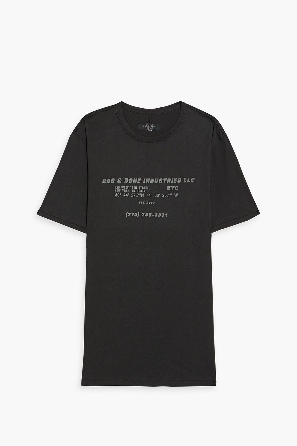 

Футболка из хлопкового джерси с принтом RAG & BONE, черный