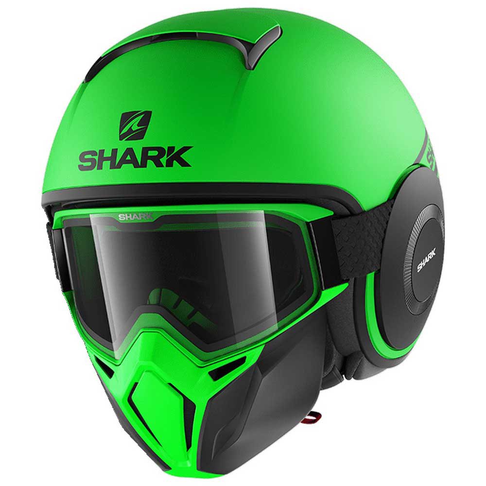 Шлем Shark Street Drak Neon Serie Convertible, зеленый шлем street drak tribute rm shark антрацит хром синий