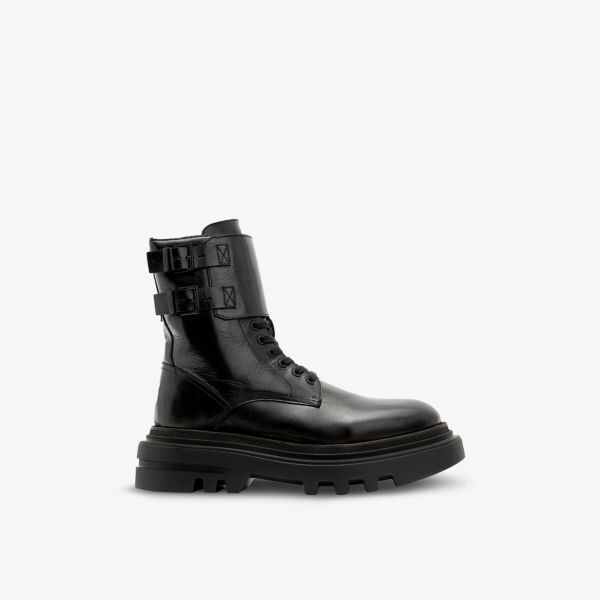 

Ботильоны Zoe из кожи на шнуровке, украшенные пряжками Allsaints, черный