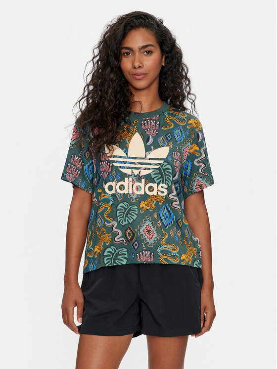 

Свободная футболка Adidas, зеленый