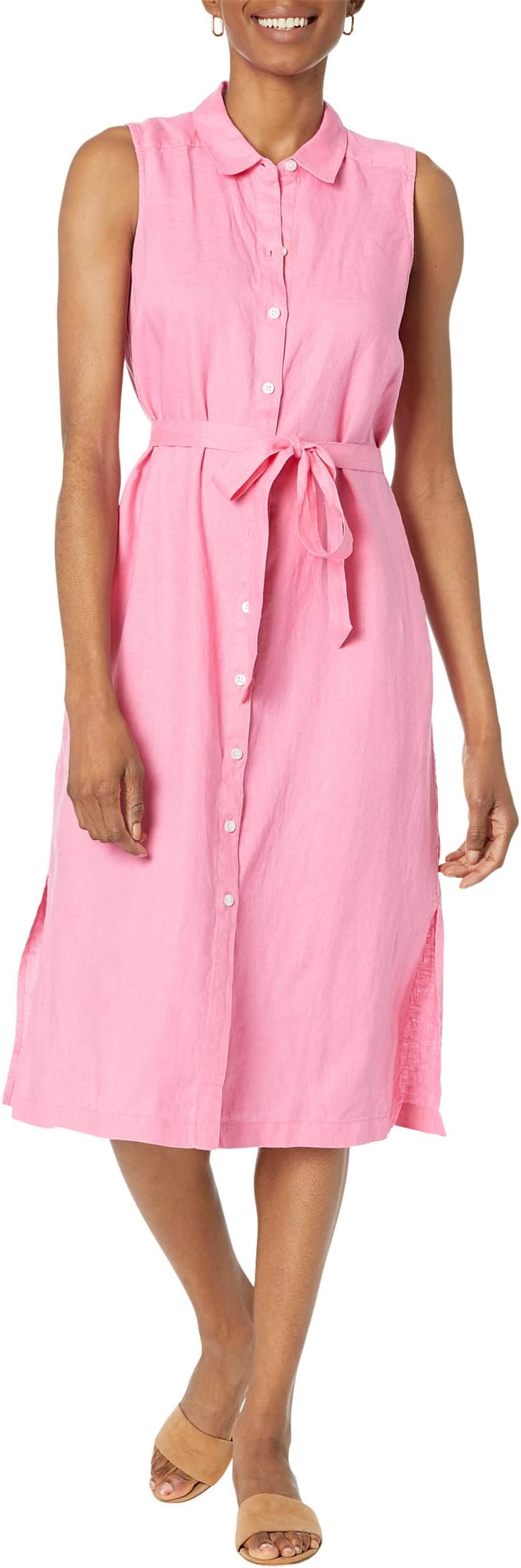 Льняное платье-рубашка Two Palms Tommy Bahama, цвет Pink Carnation