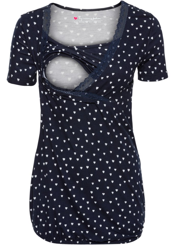 Кружевная рубашка для беременных/кормящих Bpc Bonprix Collection, синий наволочка для кормления подушка для кормления и беременности наволочка для кормления грудью наволочка для кормления грудью