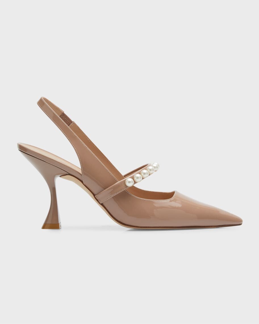 

Туфли-лодочки с ремешком на пятке Goldie Pearly Strap Stuart Weitzman