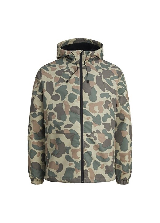 

Бежевое мужское пальто с капюшоном Jack & Jones, Бежевый