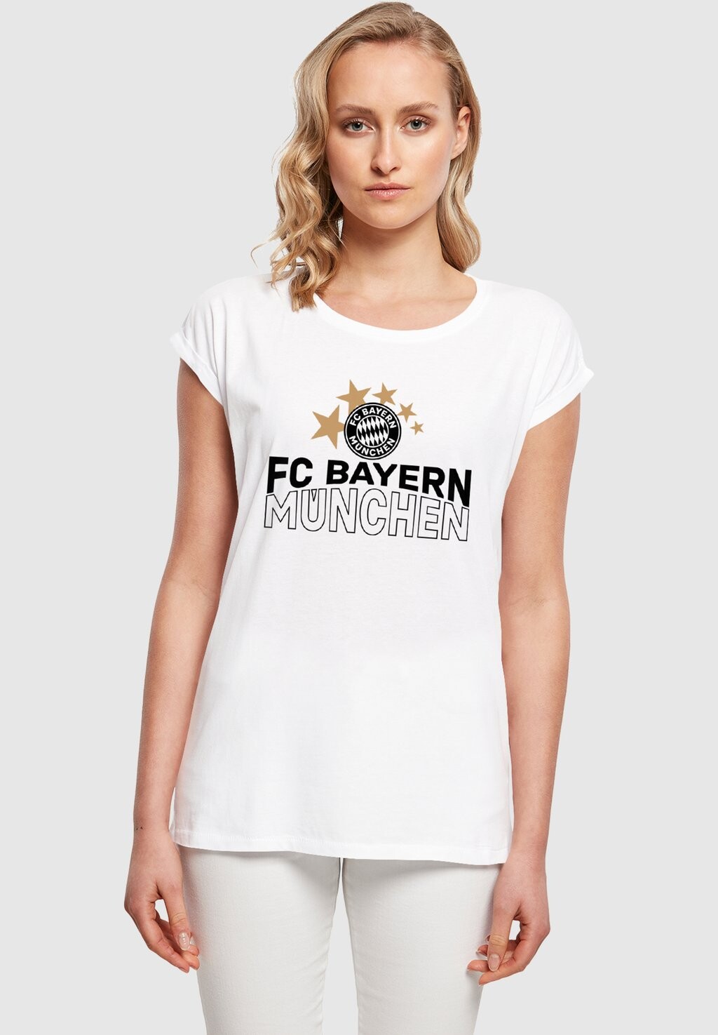 

Футболка с символикой STAR EXTENDED SHOULDER FC Bayern München, цвет white