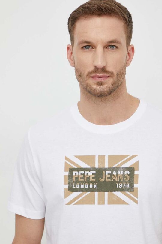 

Хлопковая футболка Pepe Jeans, белый