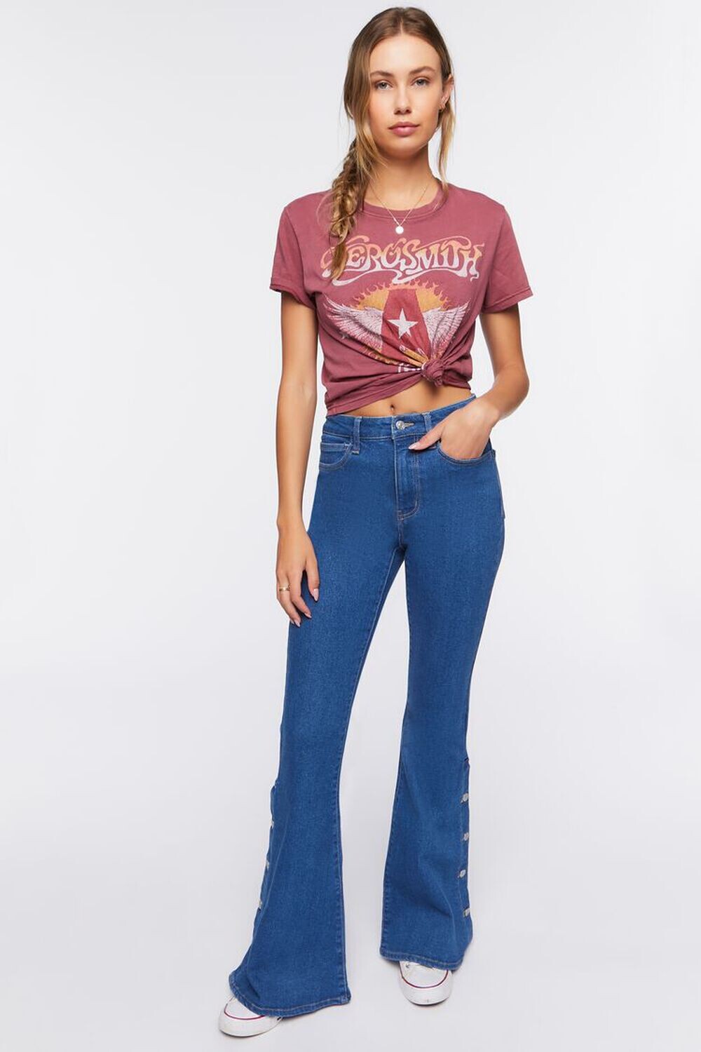 

Расклешенные джинсы на пуговицах Forever 21, деним