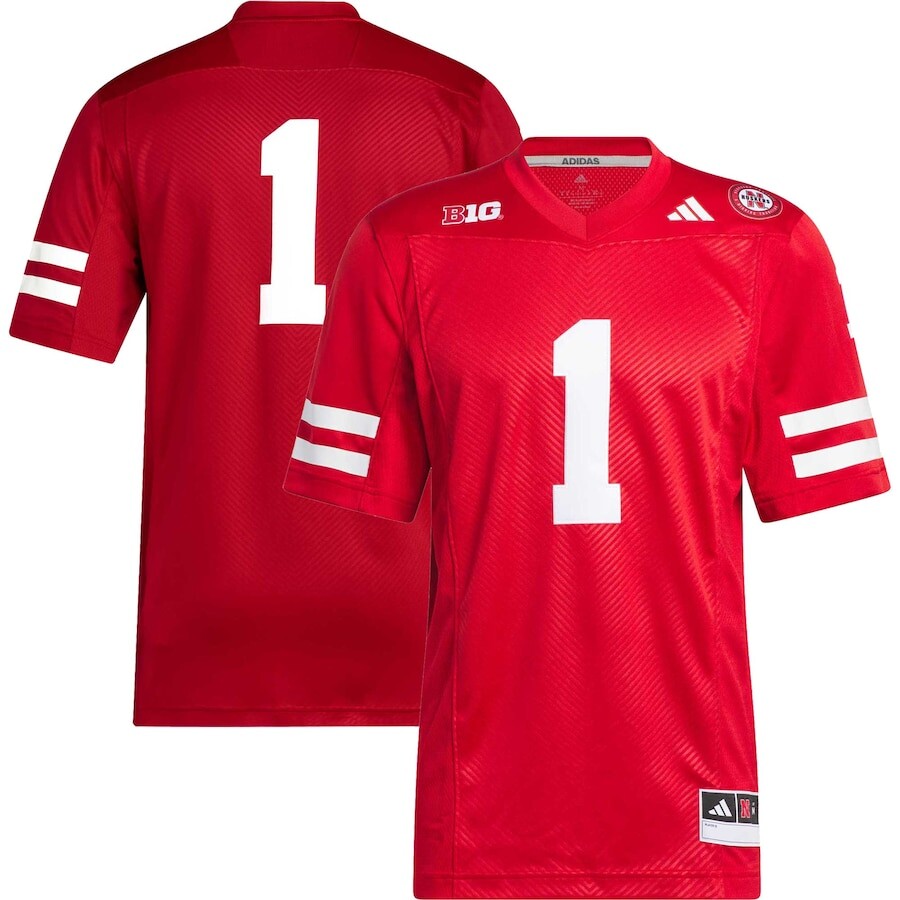 

Джерси adidas Nebraska Huskers, алый