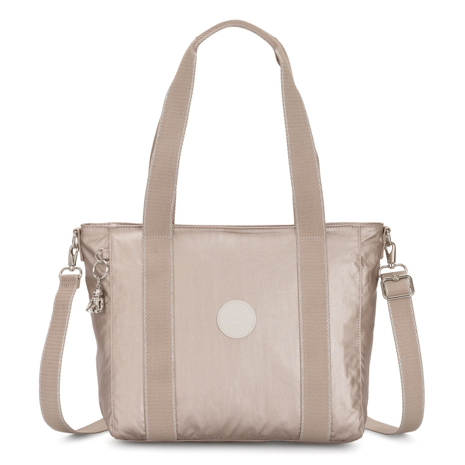 Сумка шоппер Kipling Basic Plus Asseni S Tasche 40см, цвет metallic glow