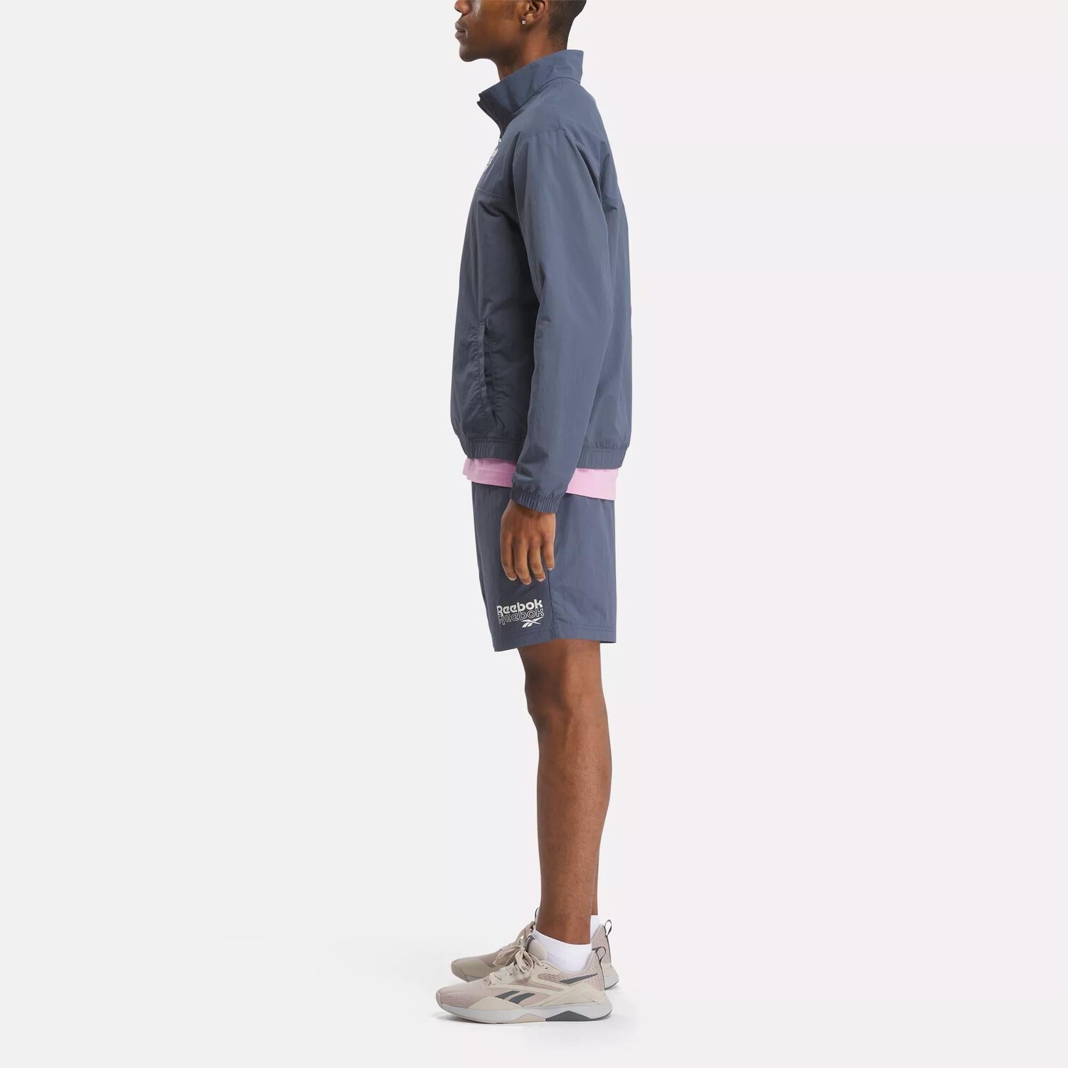 

Футболка с молнией четверть Reebok Identity Brand Proud, цвет East Coast Blue