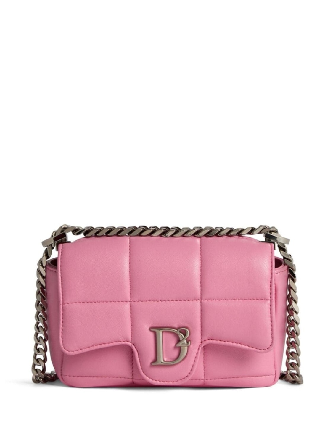 

Dsquared2 стеганая сумка с логотипом, розовый
