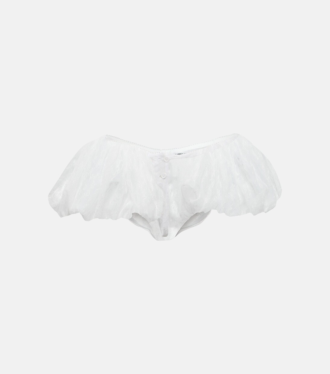 

Кружевные шорты le short chouchou с вышивкой Jacquemus, белый