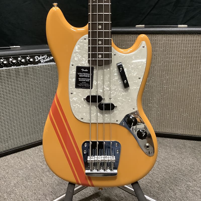 Басс гитара 2023 Fender Vintera II '70s Competition Mustang Bass Competition Orange
