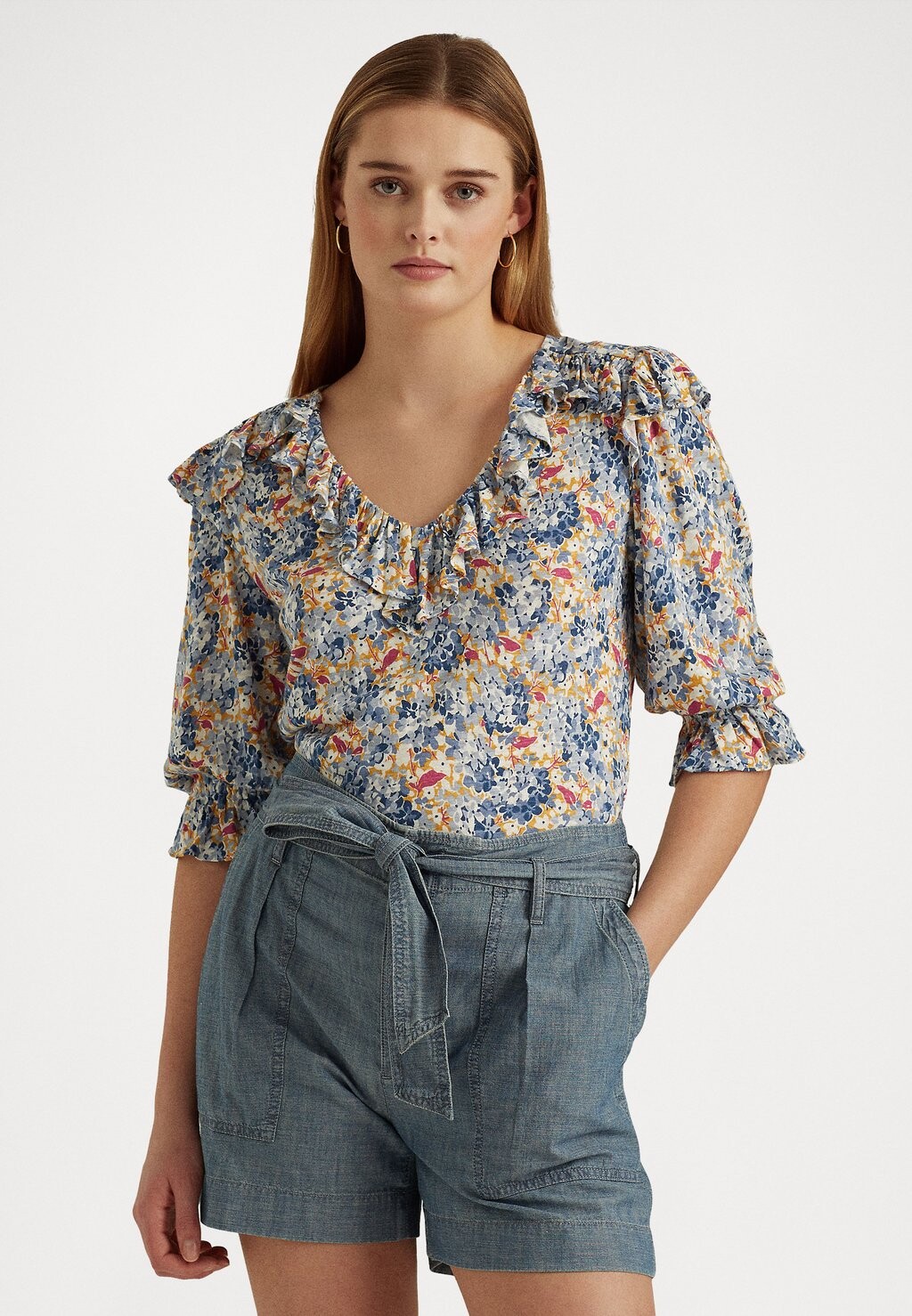 

Блуза Lauren Ralph Lauren, синий/розовый