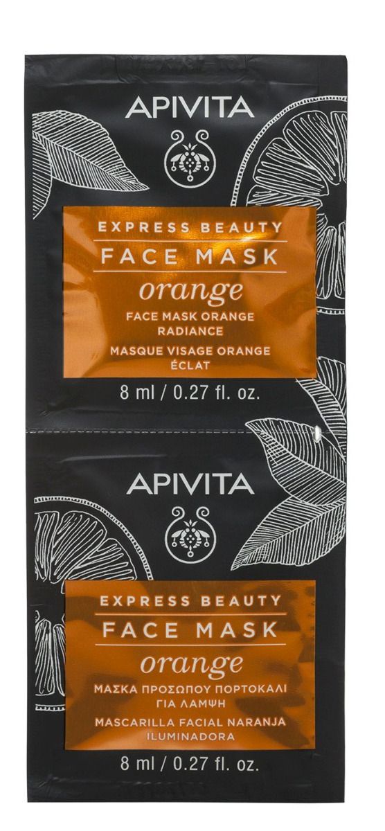 цена Apivita Express Beauty Orange медицинская маска, 2 шт.