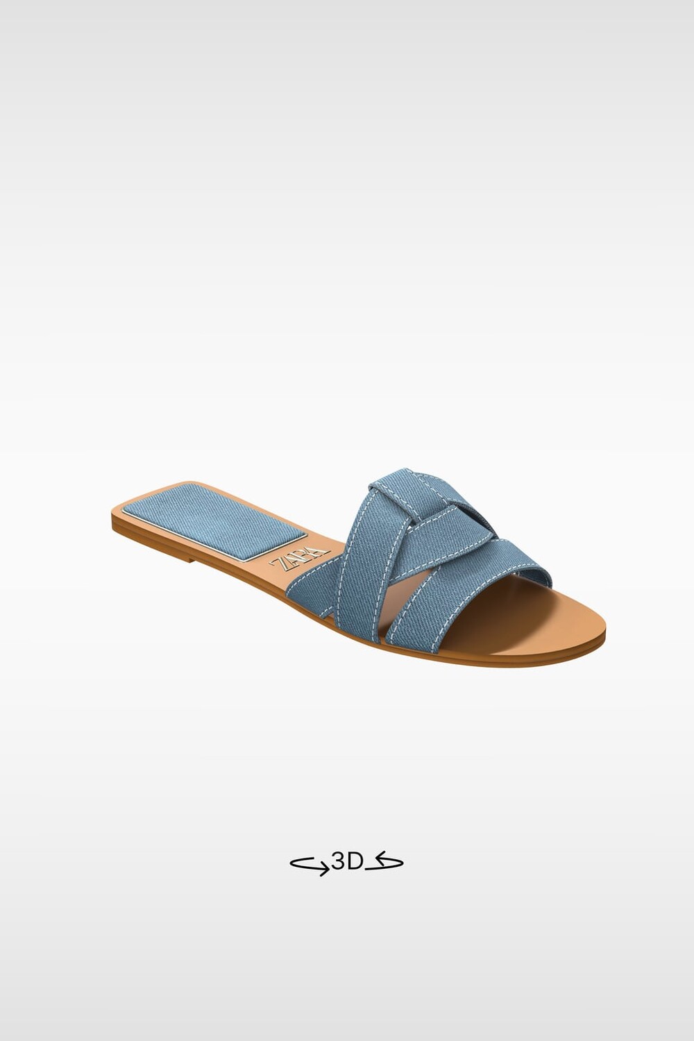 

Сандалии из денима ZARA, синий