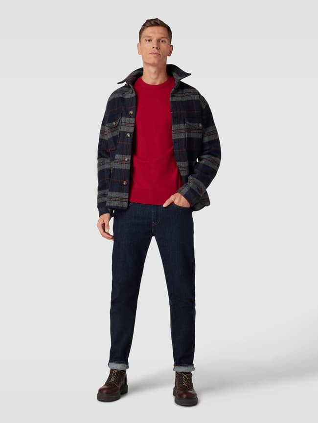 

Вязаный свитер с пришивкой этикеток Tommy Hilfiger, вишнево-красный