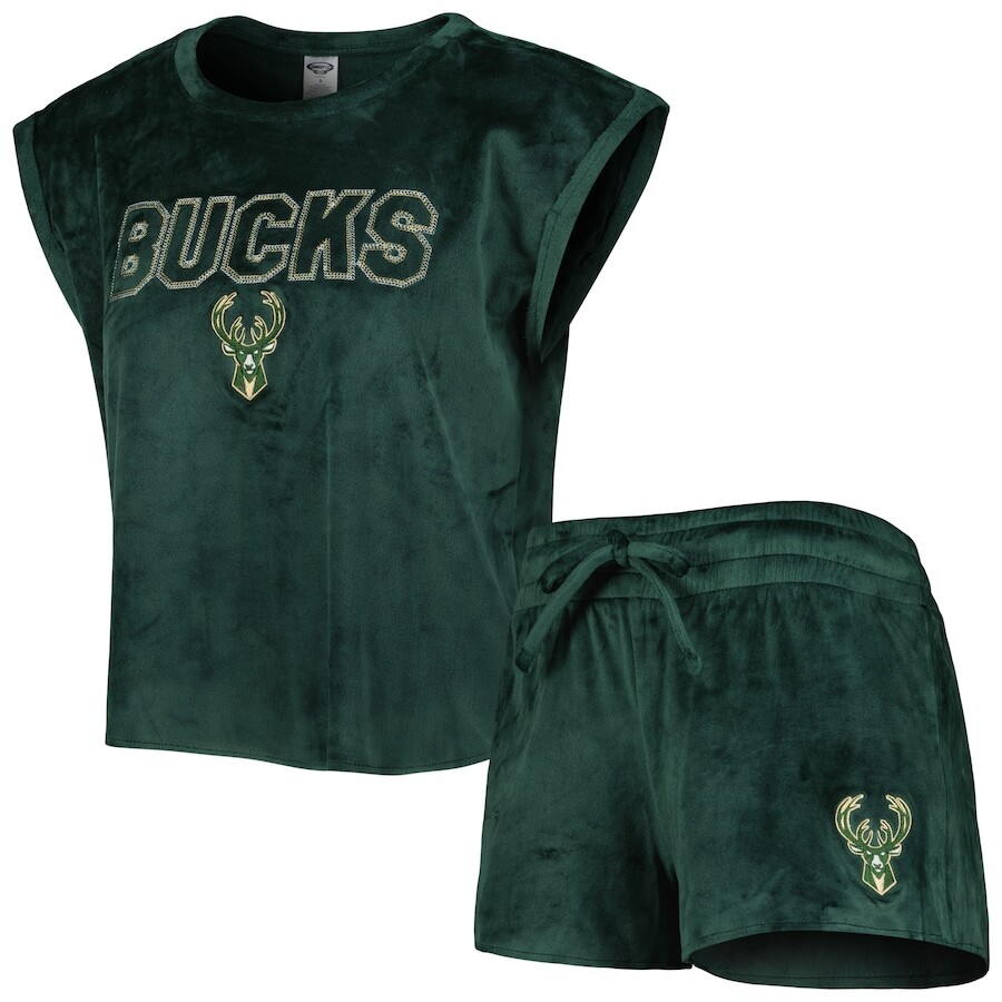 

Пижамный комплект Concepts Sport Milwaukee Bucks, зеленый