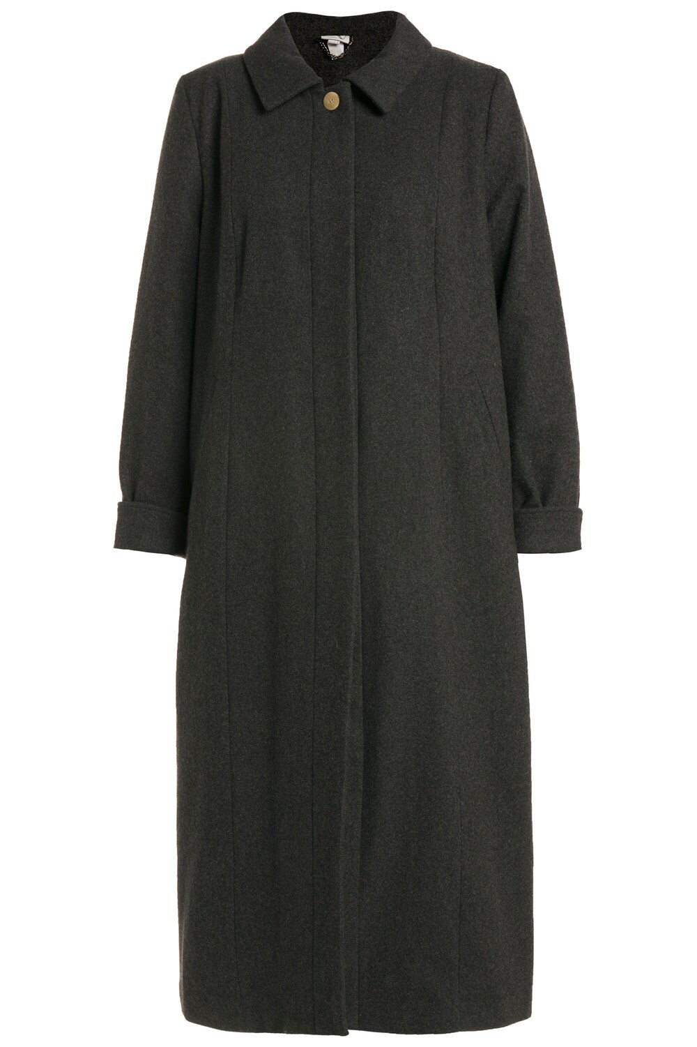 Межсезонное пальто Ulla Popken, темно-серый межсезонное пальто ulla popken пестрый коричневый