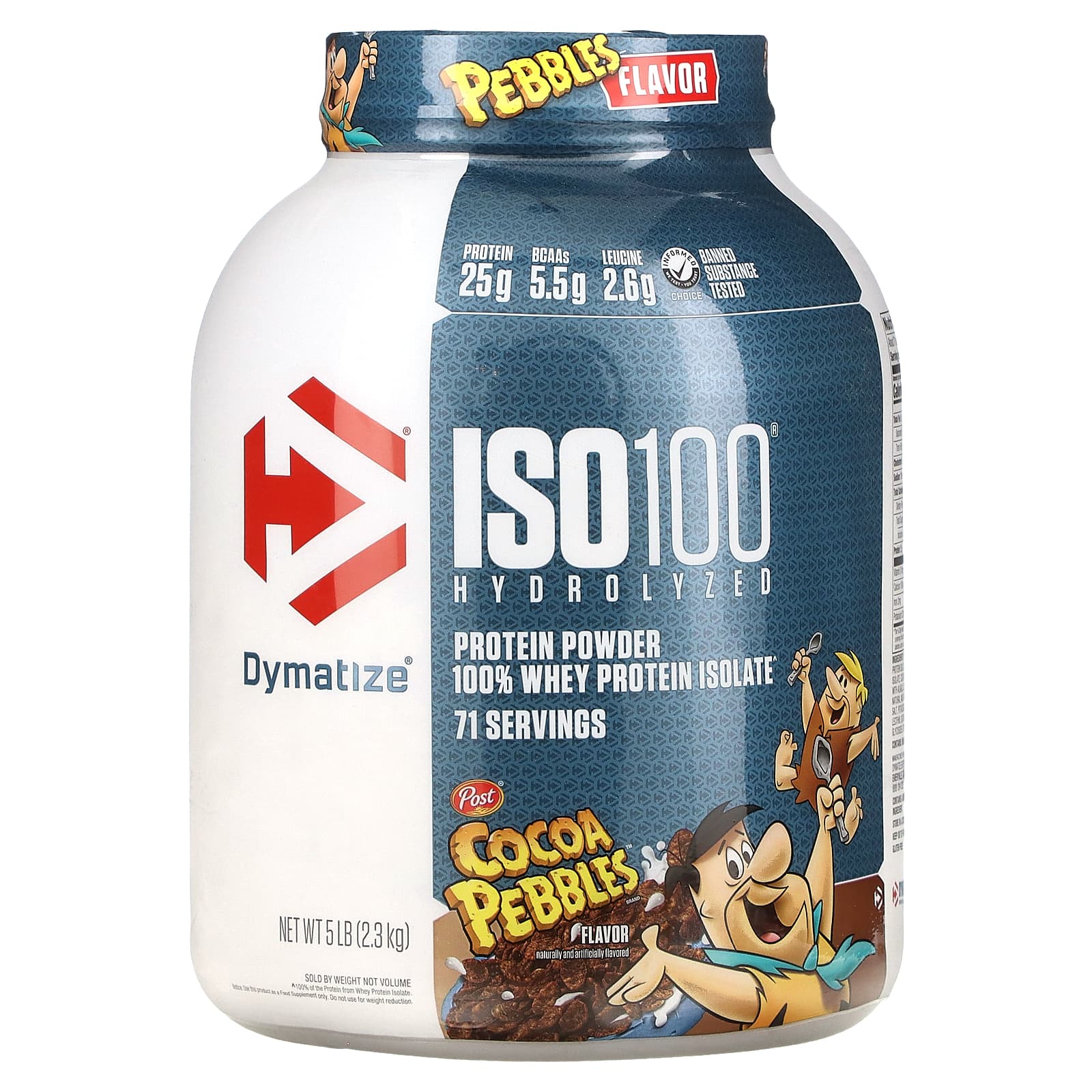 Dymatize Nutrition ISO100 Hydrolyzed 100% Whey Protein Isolate Cocoa Pebbles 5 lb (2.3 kg) dymatize nutrition athlete’s whey молочная сыворотка печенье с кремом 792 г