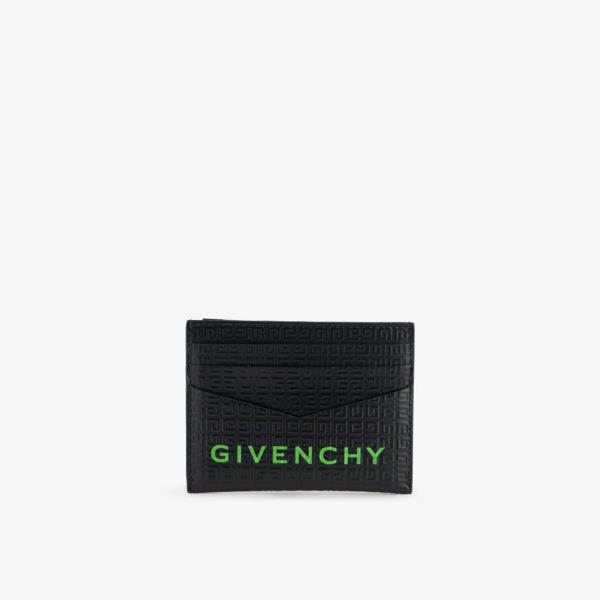 

Кожаный визитница с логотипом G-Essentials Givenchy, черный