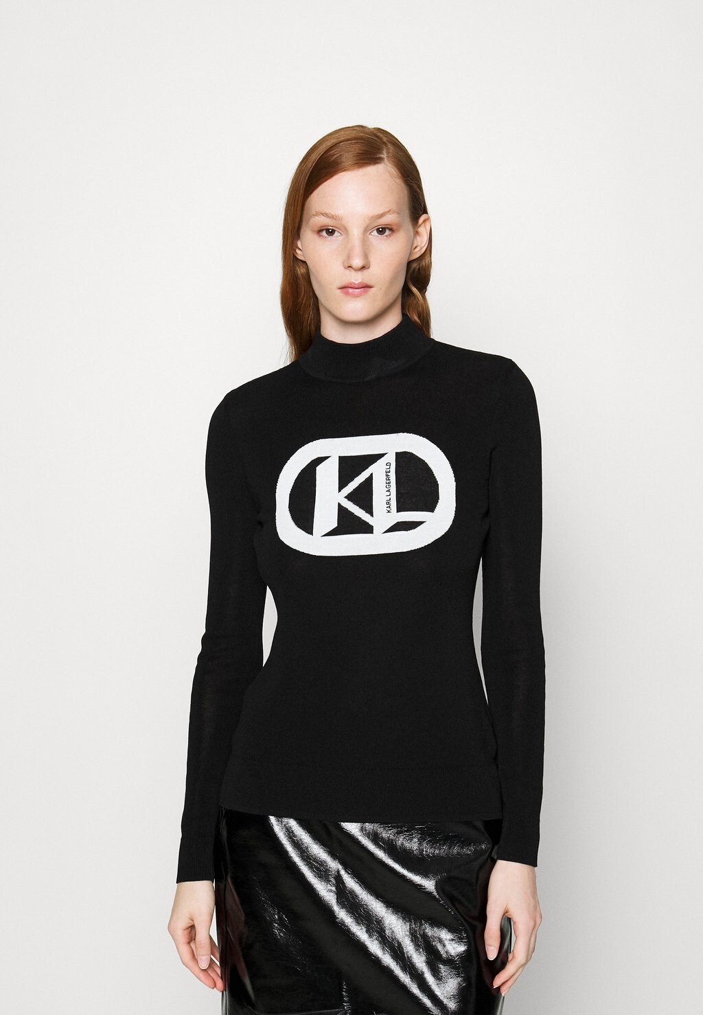 

Джемпер KARL LAGERFELD, черно-белый, Черный