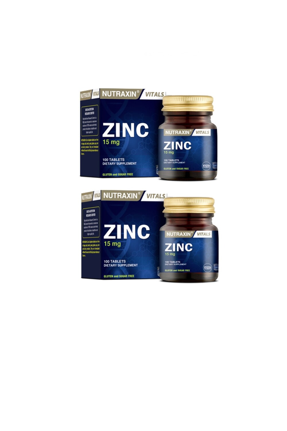 

Nutraxin Цинк 15 мг 100 таблеток по 2 штуки