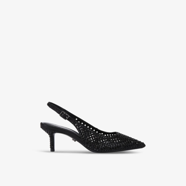 

Туфли с открытой пяткой, украшенные лазерными кристаллами Carvela, черный