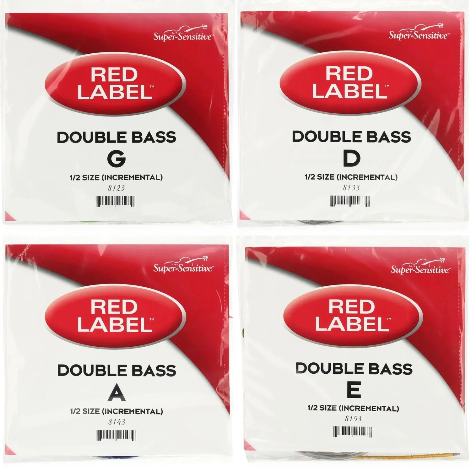 

Набор струн для контрабаса Super-Sensitive 8123 Red Label — размер 1/2