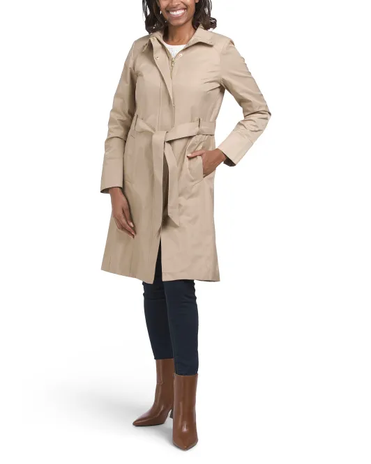 

Водостойкий тренч из хлопковой смеси Cole Haan, цвет Khaki