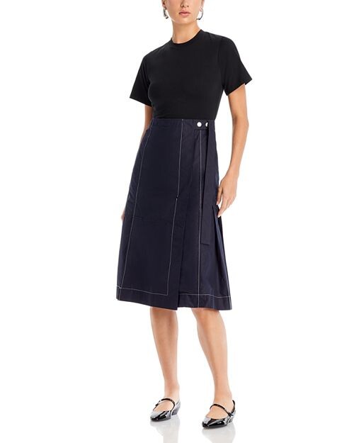 

Комбинированное платье-футболка 3.1 Phillip Lim, цвет Black