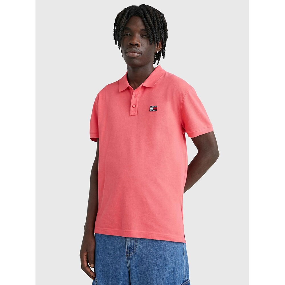 

Поло с коротким рукавом Tommy Jeans Classic Xs Badge, розовый