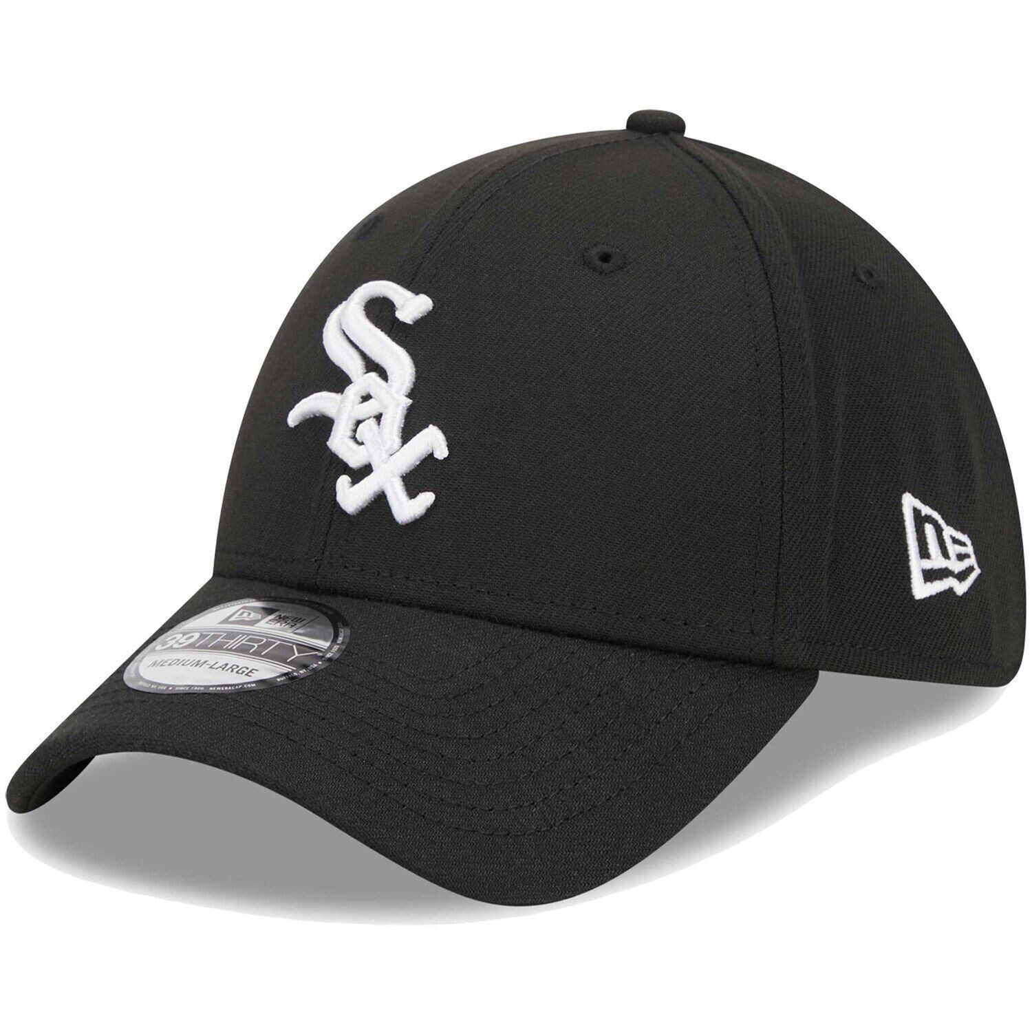 

Мужская кепка New Era Black Chicago White Sox с логотипом 39THIRTY Flex Hat