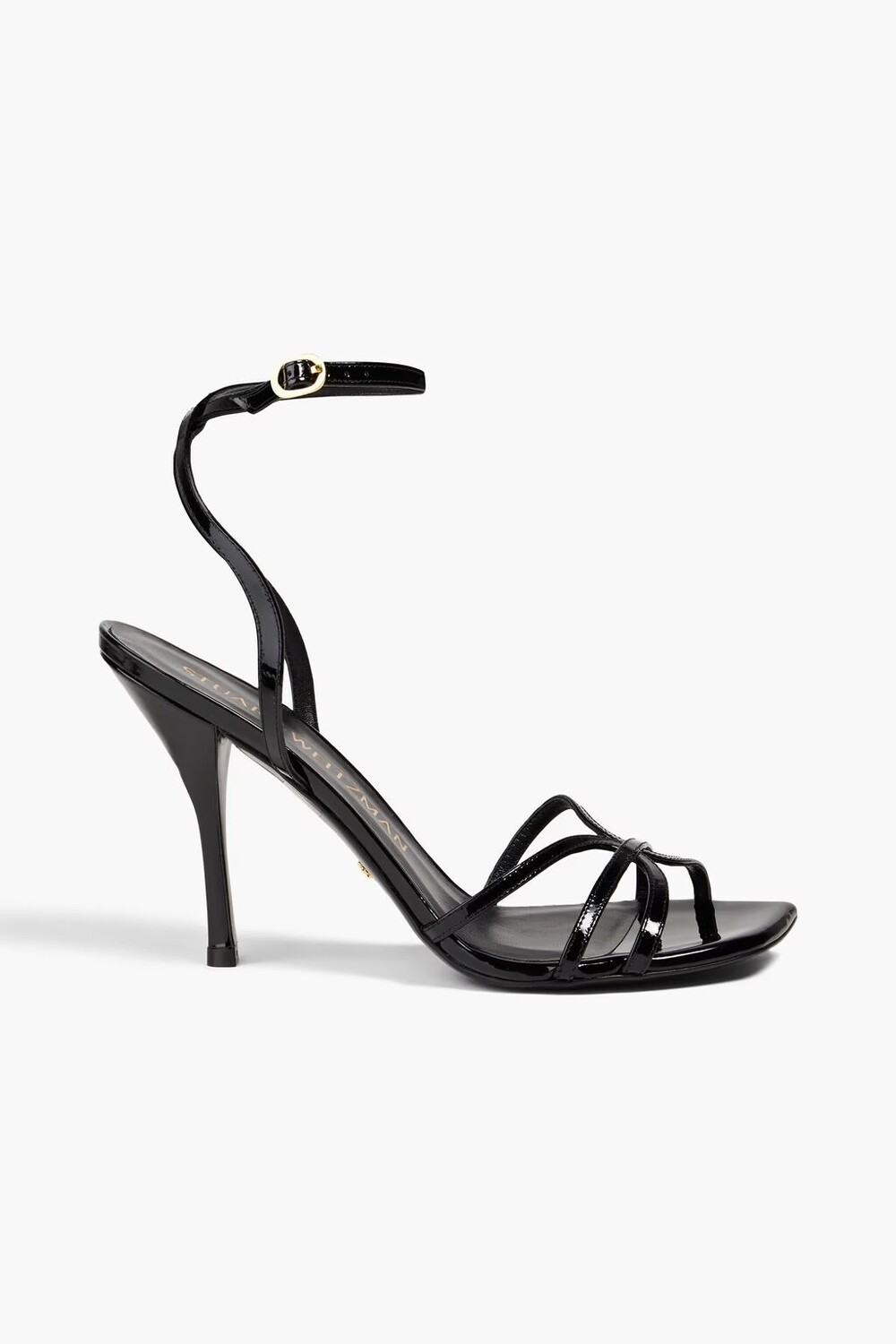 

Босоножки из лакированной кожи Stuart Weitzman, черный