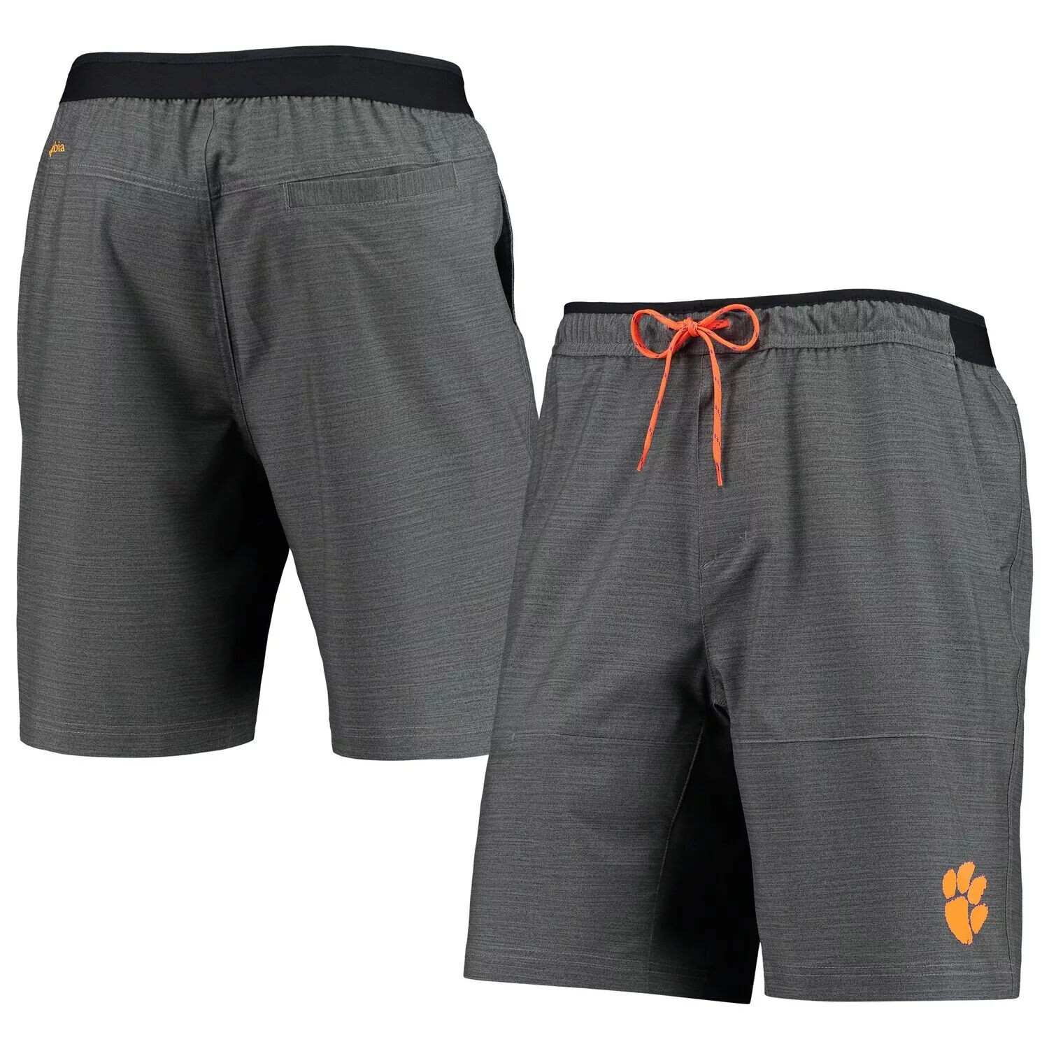 

Мужские шорты Columbia Heathered Grey Clemson Tigers Twisted Creek Omni-Shield