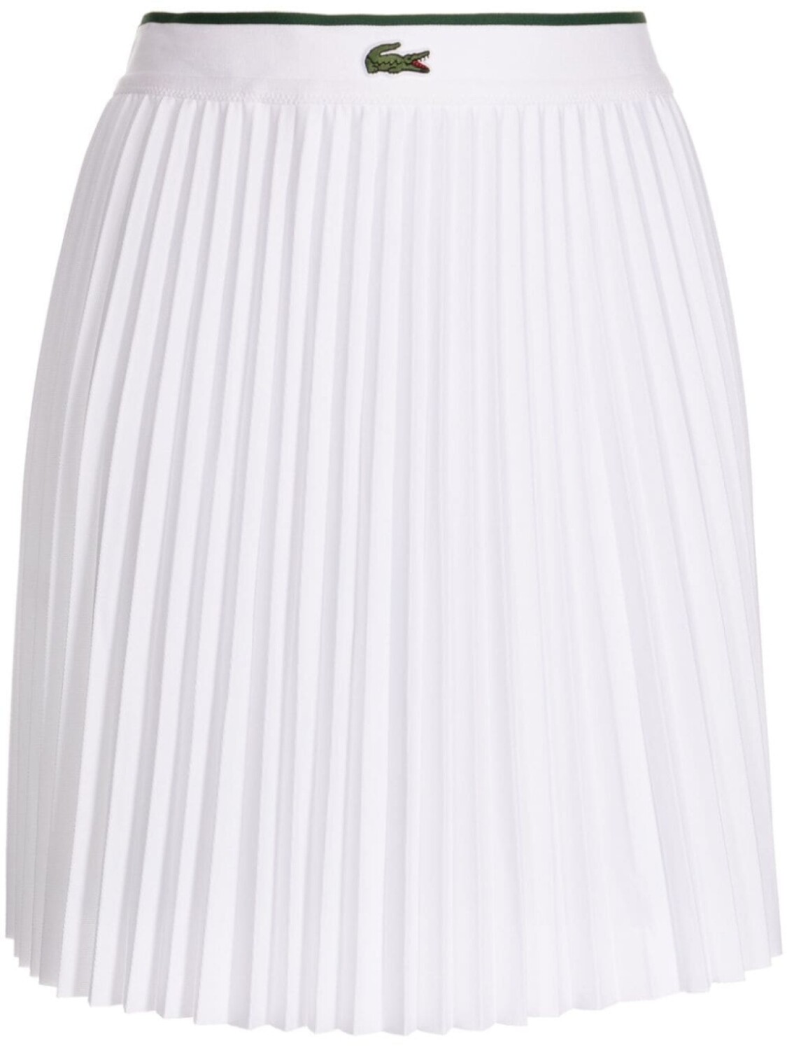 

Lacoste logo-embroidered elasticated pleated miniskirt, белый