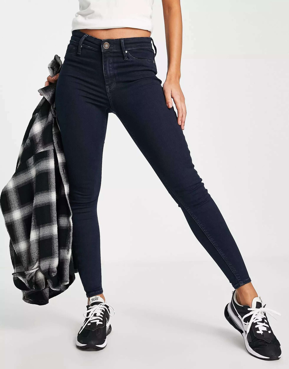 

Джинсы скинни со средней посадкой River Island Molly темного цвета индиго