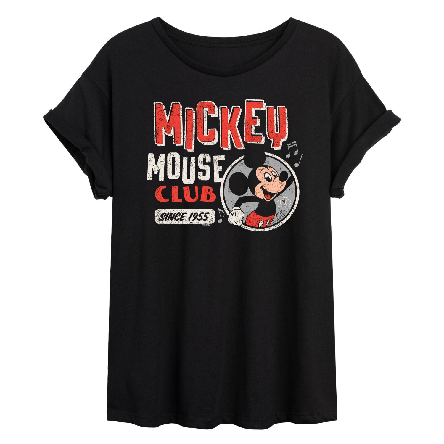 

Струящаяся футболка Disney 100 Juniors с Микки Маусом 1955 года Disney