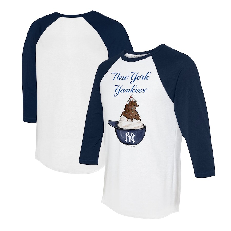 

Футболка с длинным рукавом Tiny Turnip New York Yankees, белый