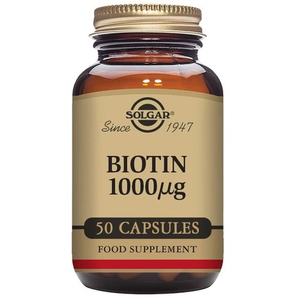 Биотин 1000 мкг растительные капсулы, 50 шт., Solgar