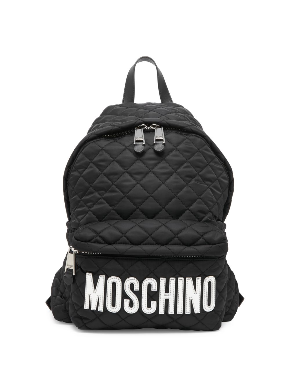 Стеганый рюкзак с логотипом Moschino, черный стеганый рюкзак с логотипом moschino черный
