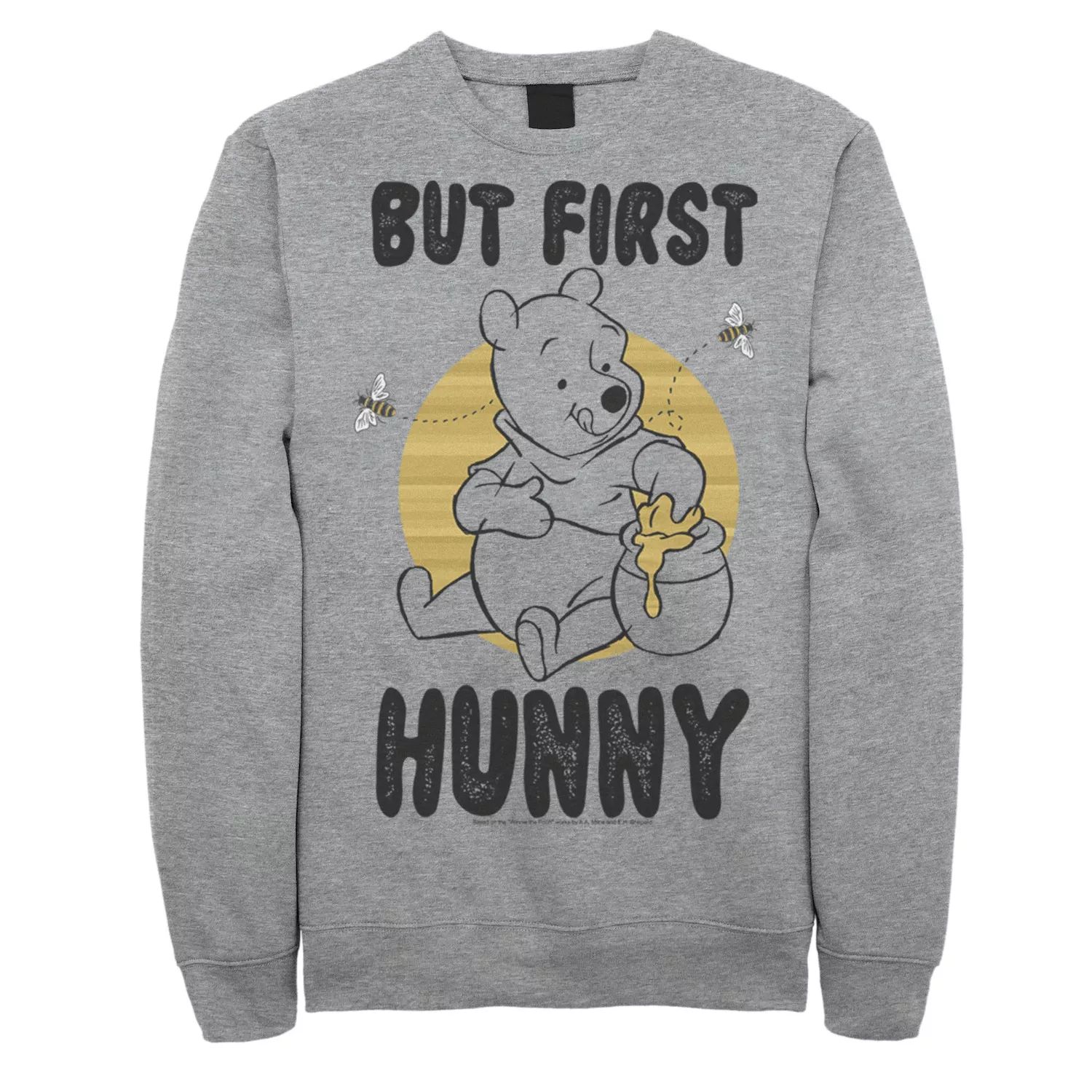 

Мужской свитшот Disney Winnie The Pooh But First Hunny, Honey Licensed Character